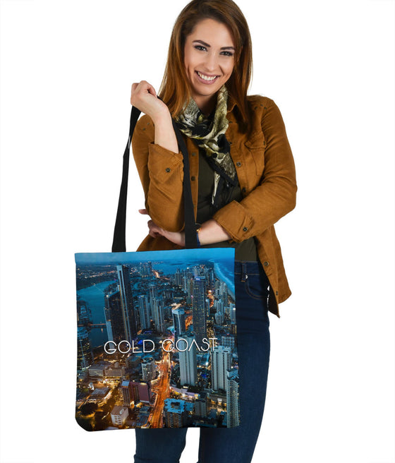 GOLD COAST  | AUSTRALIA | NIGHT | SKYLINE | TOTE BAGS