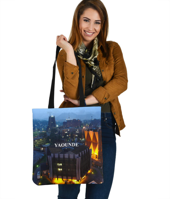 Yaounde -Cameroon | Africa | Night Skyline | Tote Bag