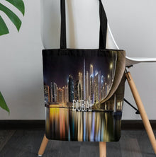  Dubai City | Asia| Skyline | Night| Tote Bag