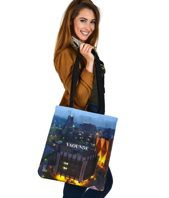 Yaounde -Cameroon | Africa | Night Skyline | Tote Bag