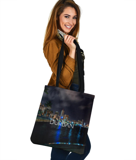 DURBAN | AFRICA | NIGHT | SKYLINE | TOTE BAG