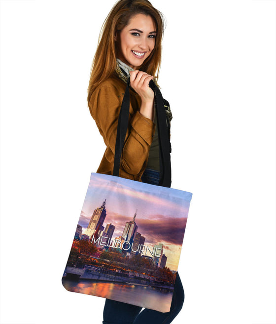 MELBOURNE | AUSTRALIA | NIGHT | SKYLINE | TOTE BAG