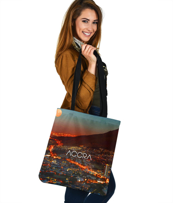 ACCRA | AFRICA | NIGHT | SKYLINE | TOTE BAG