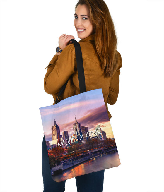 MELBOURNE | AUSTRALIA | NIGHT | SKYLINE | TOTE BAG