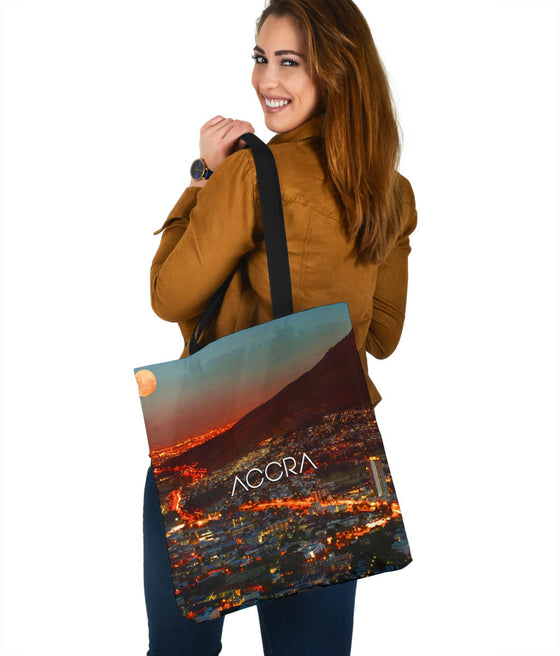 ACCRA | AFRICA | NIGHT | SKYLINE | TOTE BAG