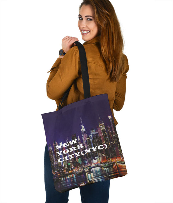 New York City  USA | North America | Night Skyline | Tote Bag