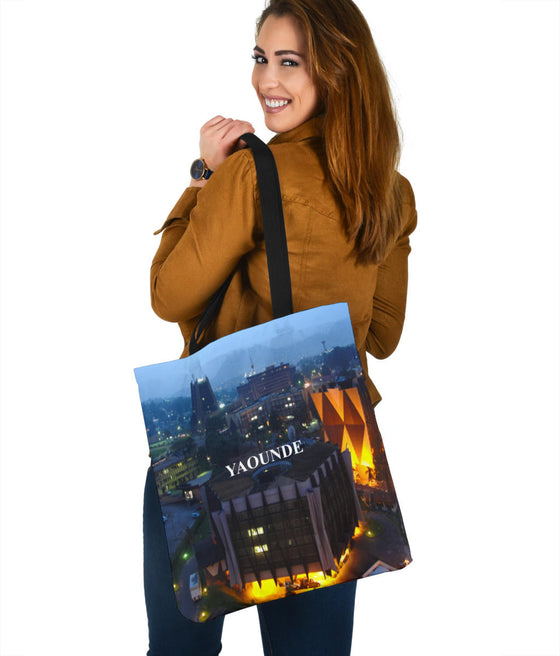 Yaounde -Cameroon | Africa | Night Skyline | Tote Bag