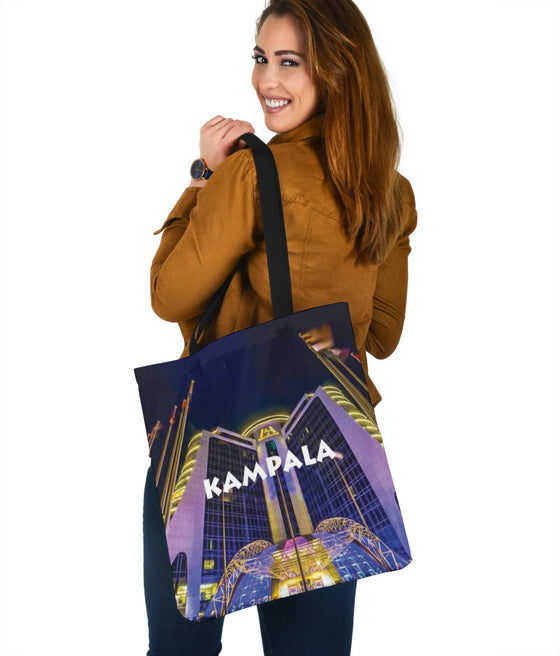 Kampala | Africa | Night | Skyline | Tote Bags