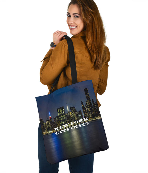 New York City USA  | North America | Night Skyline | Tote Bag