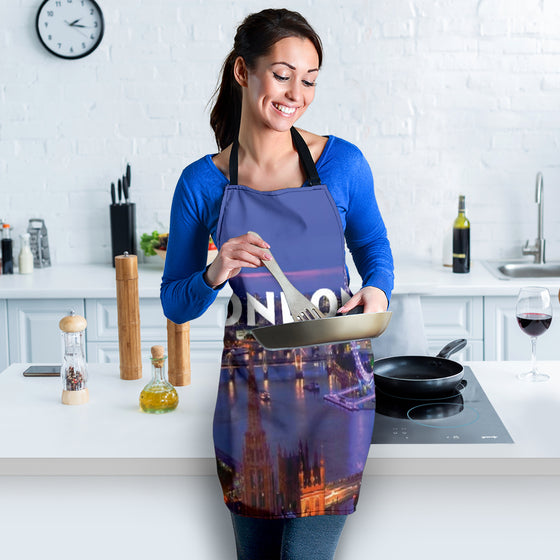 London | Europe |Night Skyline| Women's Apron -