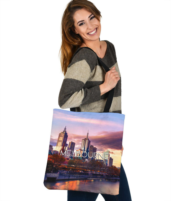 MELBOURNE | AUSTRALIA | NIGHT | SKYLINE | TOTE BAG