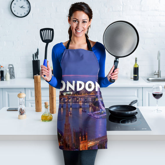 London | Europe |Night Skyline| Women's Apron -