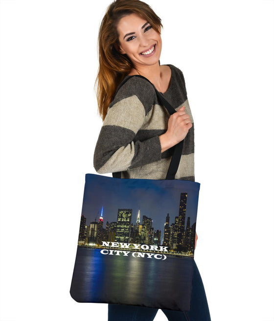 New York City USA  | North America | Night Skyline | Tote Bag