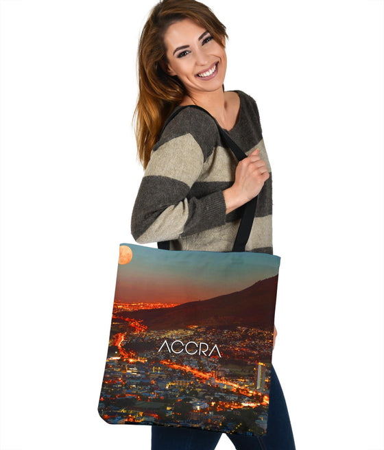 ACCRA | AFRICA | NIGHT | SKYLINE | TOTE BAG