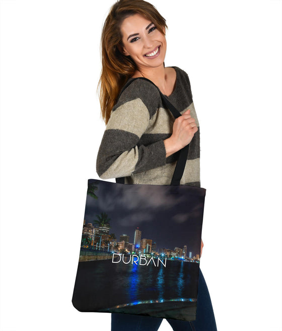 DURBAN | AFRICA | NIGHT | SKYLINE | TOTE BAG