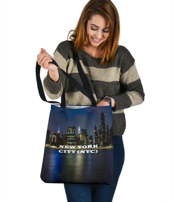 New York City USA  | North America | Night Skyline | Tote Bag