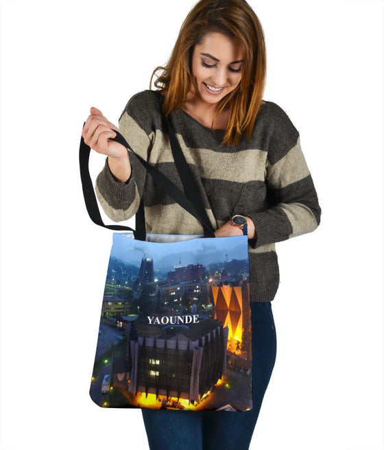 Yaounde -Cameroon | Africa | Night Skyline | Tote Bag