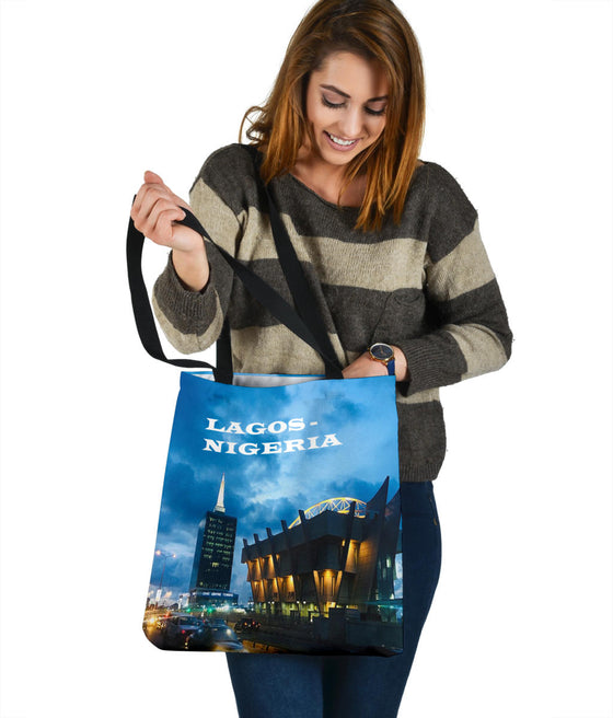 Lagos - Nigeria | Africa |Night | Skyline | Tote Bag