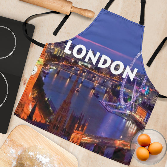 London | Europe |Night Skyline| Women's Apron -