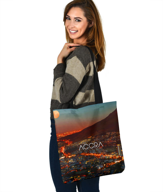 ACCRA | AFRICA | NIGHT | SKYLINE | TOTE BAG