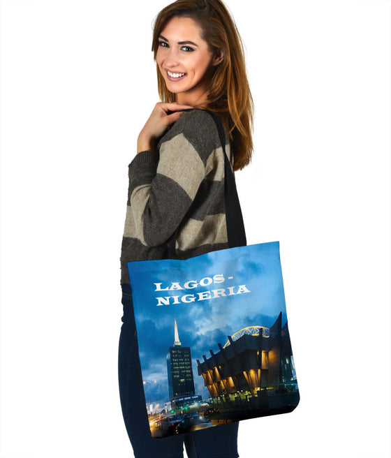 Lagos - Nigeria | Africa |Night | Skyline | Tote Bag